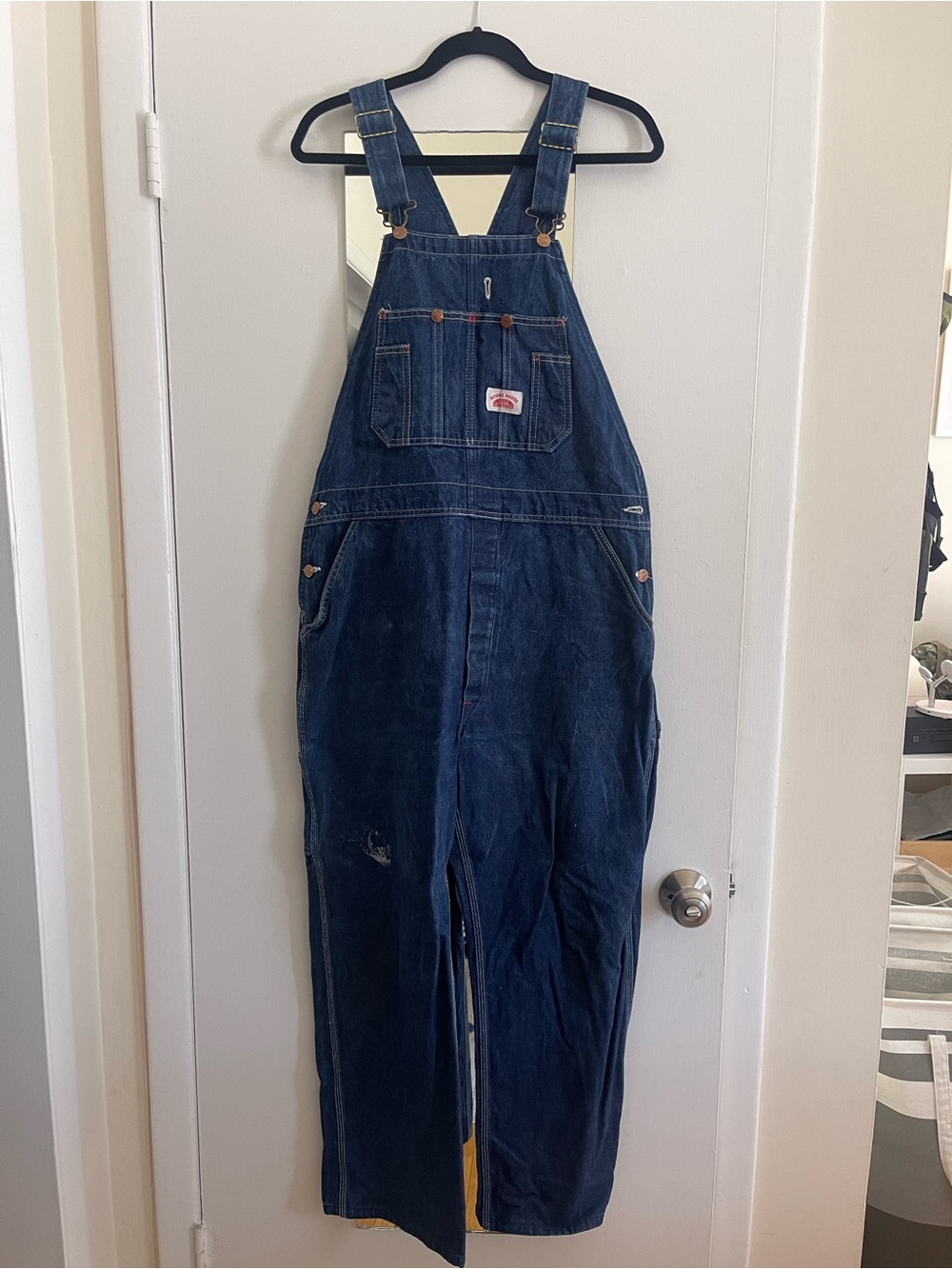 Vintage Dark Blue Denim Overalls (36 x 32)